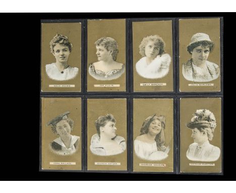 Cigarette Cards, USA, Lorillard, Actresses, Burdick 253, plain surround  type 3, (8 cards) (fair/gd) 