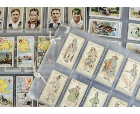 Cigarette Cards,  Mixture, Complete Sets, Players Cycling (50), Uniforms of the Territorial Army (50), Kings & Queens of Engl
