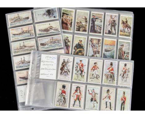Cigarette Cards,  Military, Players Regimental Uniforms and Army Life, together with Will's Britain's Part in the War and Wor