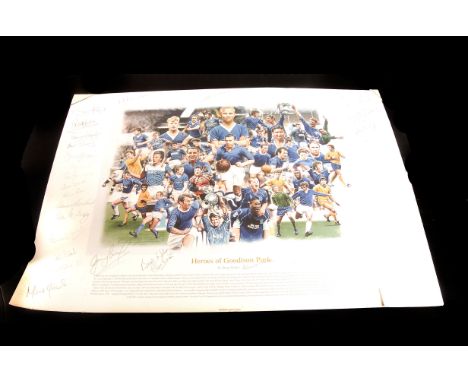 Football Autographs, a signed Limited Edition print 'Heroes of Goodison Park', together with a signed image of Martin Chivers