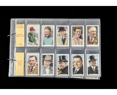 Cigarette Cards, Sport, Gallaher's Sporting Personalities together with Famous Jockeys (blue print) (both vg)(2)