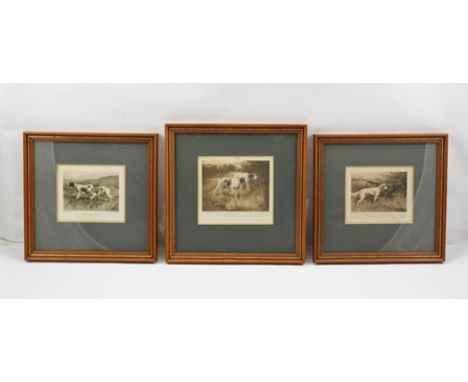 AFTER GEORGE WRIGHT A pair of sepia tone prints, entitled 'Out on the Moors' and 'The first of September', 8cm x 10cm in glaz