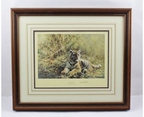 AFTER DAVID SHEPHERD "Teenage Tiger", a limited edition coloured Print no. 416/1500, signed in pencil on mount, 24cm x 32cm i
