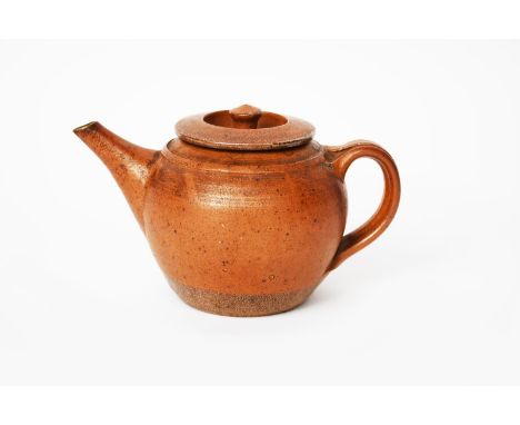 Richard Batterham (1936-2021) a teapot with red salt glaze unsigned, incised clay type mark 13cm. high (2) Provenance From th