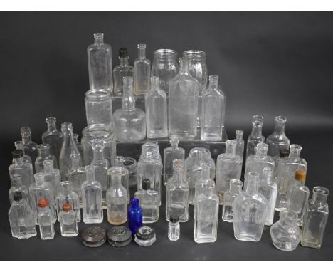 A Large Collection of Various Vintage Glass Bottles 