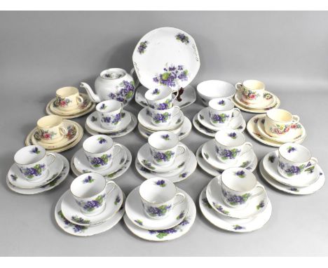 A Collection of Various Tea Sets to Comprise Large Victoria China Service, Floral Decorated, Pheasant and Cockerel Fight Deco