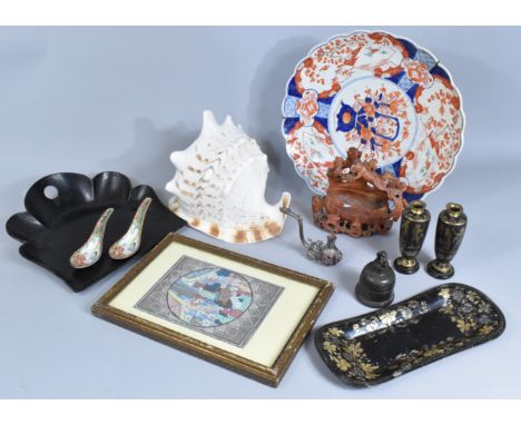 A Collection of Various 19th and 20th Century Items to Comprise Chinese Canton Porcelain Spoons, Japanese Imari Dish, 19th Ce