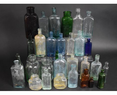 A Collection of Various Vintage Glass Bottles 