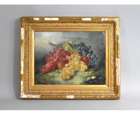A Gilt Framed Oil on Canvas, Fruit, Signed K Lamb 1905, 39x29cms AF 