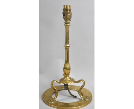 A Late 19th/Early 20th Century Brass Pullman Railway Carriage Table Lamp, 34cms High