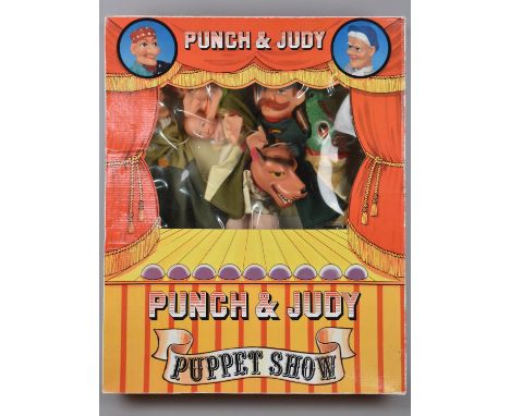 A Mid/Late 20th Century Boxed Punch and Judy Puppet Show Toy Set 