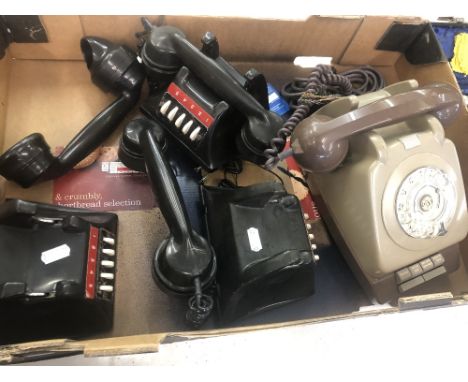 Four vintage telephones