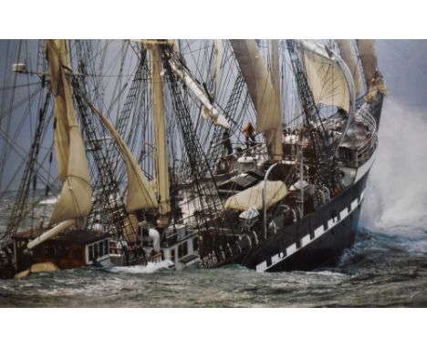 After Philip Plisson (b.1947, French), photographic print, 'The Siecle of the Belem', framed, mounted, and under glass, measu