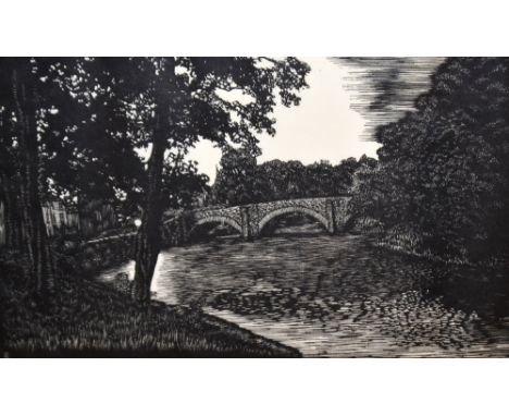 *Local Interest - George Francis Reiss (1893-1973, British), etching, 'Nether Bridge, Kendal', signed and dated 1927 to the l