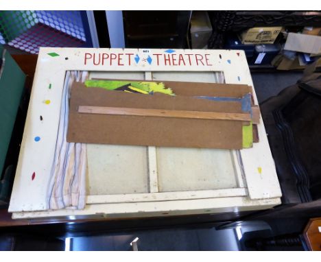 A scratch-built wooden puppet theatre.  