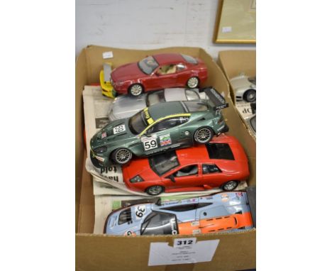 A collection of twelve 1/18 scale cars,  comprising of Hotwheels - Ferrai F50; Ferrari FXX; Ferrari F40; Ferrari 612 Scagliet