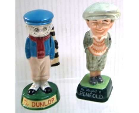 Two Royal Doulton figurines; "Penfold Golfer" from the Golfer and Caddy series, MCL1, limited edition no. 517/2000 and "Dunlo