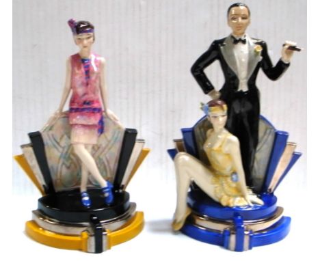 Two Kevin Francis Art Deco style figurines; "The Ritzy Duet" third in the Ritzy Girl series modelled by Andy moss to the desi