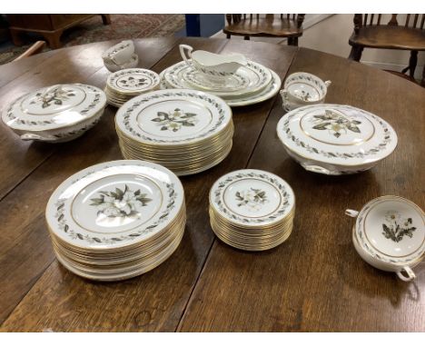 A Royal Worcester Bernina pattern dinner service for twelve