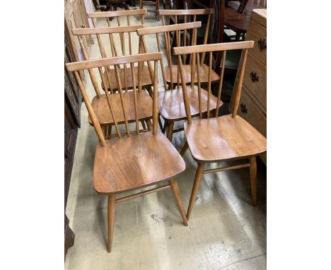   A set of six Ercol dining chairs