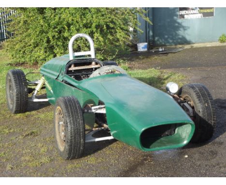 A single seat track day car, green. This interesting project could easily be converted to go on to the roads and registered a