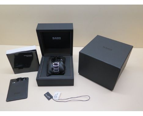 A 2018 Rado Centrix gents bi metal bracelet quartz wristwatch, R30934172, serial number 14954850, 38mm case, with box and pap