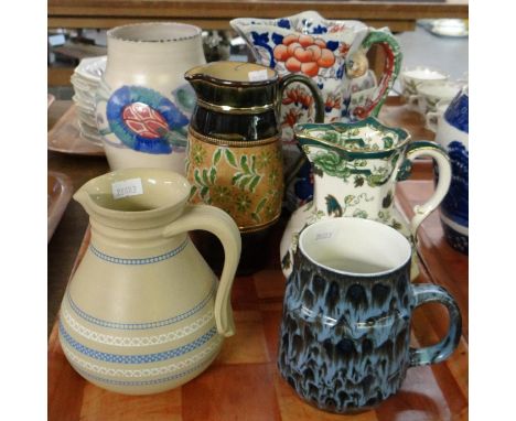 Collection of ceramics, to include: Poole pottery tankard, Honiton pottery vase,pottery, Doulton jugs, large Masons Ironstone