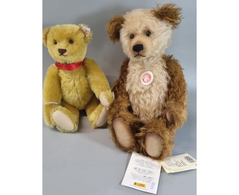 Two modern Steiff teddy bears: 'Classic Mohair Cappuccino' and another.  (2)  (B.P. 21% + VAT) 