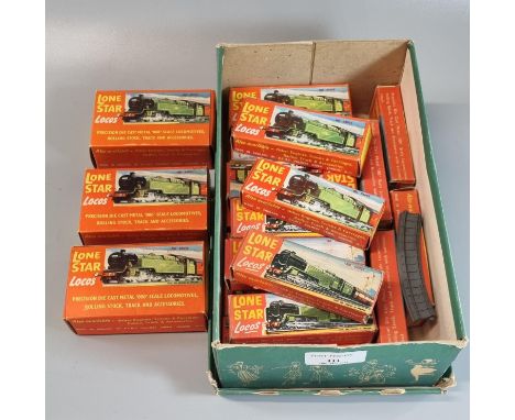 Collection of Lone Star Locos Precision Diecast Metal OOO scale locomotives and other rolling stock, all appearing in origina