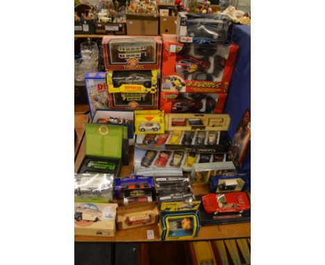 A collection of boxed model cars etc to include a Corgi Penguin mobile no:259.