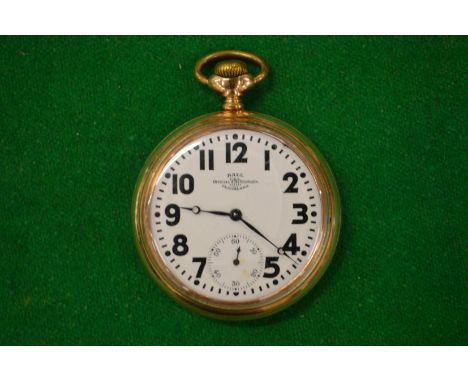 Ball of Cleveland, a gentlemen's gilt metal pocket watch.