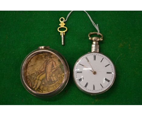 A gentlemen's silver pair cased pocket watch by D Northgraves of Hull.