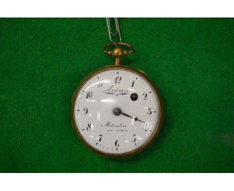 A 19th century Continental gentlemen's enamel faced pocket watch.