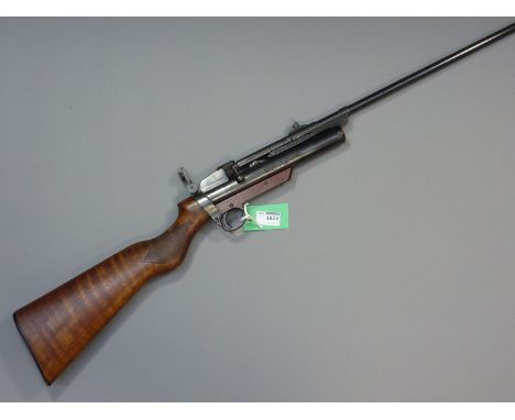 Webley Service Mark II .22  vintage air rifle No.S4357 c1935, break barrel action with elevated mid site and hinged adjustabl