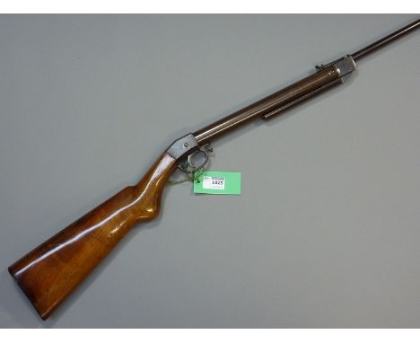 Early 20th century Haenel Model VIII .177 vintage air rifle, break barrel action with fixed sight 109cm overall 
