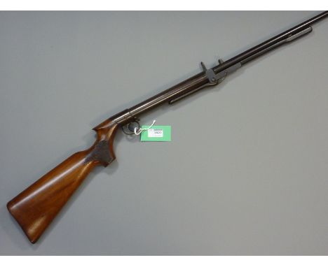 BSA Improved Model D .177 vintage air rifle No.S69663 c1919, tap loader under leaver action with side catch and elevated rear