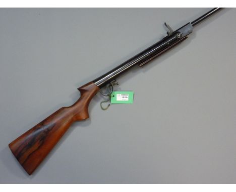 WW Greener .177  vintage air rifle No.867 1930's, break barrel with side lever action and elevated rear sight, pistol grip 11