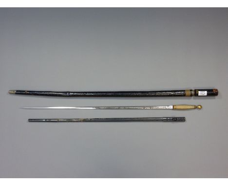 19th Century Masonic sword by Wilkinson Sword Ltd with niello work 71cm blade with foliate scrolls and Masonic symbols with b