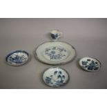 A COLLECTION OF CHINESE BLUE AND WHITE PORCELAIN ITEMS, comprising a plate, a cup and saucer, and