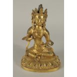 A THAI GILDED BRONZE BUDDHA, 20cm high.