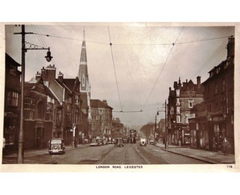 POSTCARDS - TOPOGRAPHICAL Approximately forty-seven cards, including real photographic views of Gallowtree Gate, Leicester; L