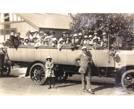 POSTCARDS - ASSORTED  Approximately fifty cards, including real photographic views of Great War soldiers beside a fire engine