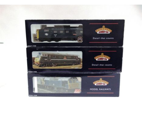 [OO GAUGE]. THREE B.R. LOCOMOTIVES  comprising a Bachmann No.32526, B.R. Class 55 Deltic co-co diesel locomotive 'Nimbus', 55