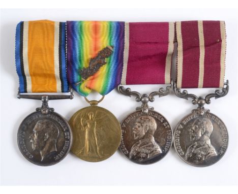 A GREAT WAR MERITORIOUS SERVICE MEDAL L.S.G.C. GROUP OF FOUR MEDALS TO COMPANY SERGEANT MAJOR W. STEELE, SOMERSET LIGHT INFAN