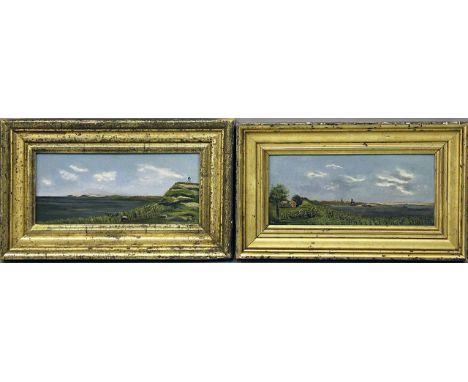 Monogrammist M. K. (um 1896) Pendants: Meeresbuchten auf Hiddensee. Öl/Lwd., je monog. und dat. 1896. Je 11x 25 cm. R.