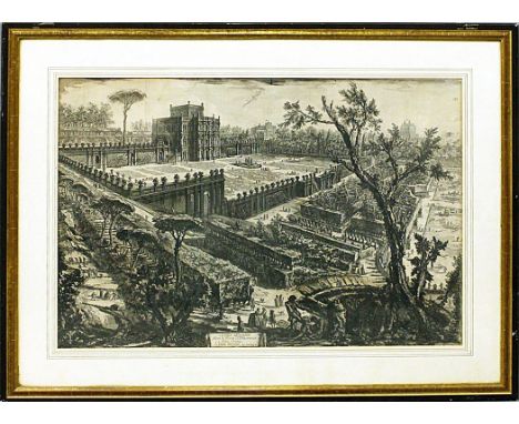 Piranesi, Giovanni Battista (1720 Mogliano Veneto-Rom 1778) "Villa Panfili", so in der Platte betitelt. Radierung/Papier (sta