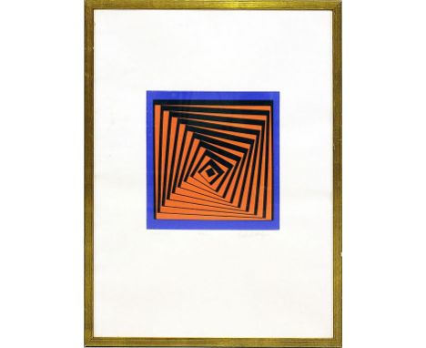 Vasarely, Viktor (1908 Pecs- Annet-sur-Marne 1997) "Pavo-11", so li. u. mit Bleistift betitelt, mittig Ex. 7/7.A und re. u. s