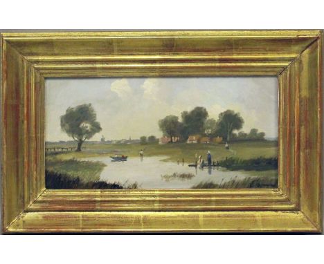 Demmin, Erich (1911 Ivenack/Mecklenburg - Berlin 1997) "Kladow" bzw. "Landschaft bei Werder", so verso betitelt, sign. und da