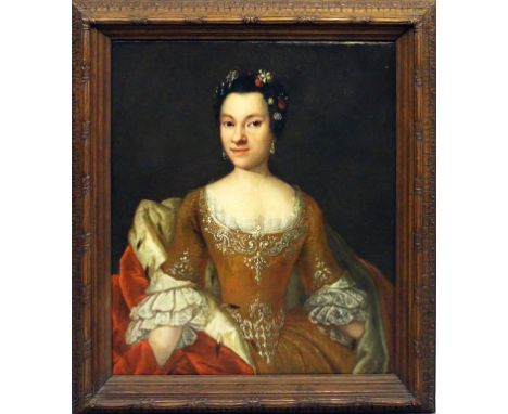 Heinsius, Johann Ernst (1740 Hildburghausen-Orleans 1812), att. Portrait einer Prinzessin mit Zobelfell. Öl/Lwd. (doubliert).