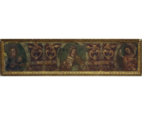 Unbekannter Maler (um 1597) "Salomon Prophet", so in der Darstellung bez. Dekoratives Fragment mit Darstellung des Königs Sal